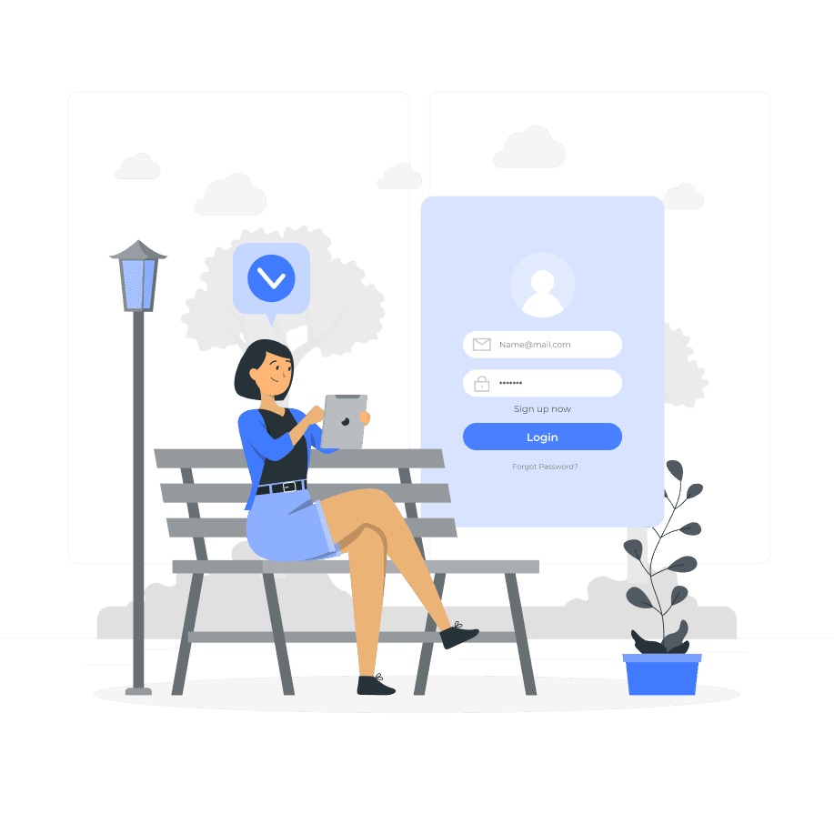 Ilustrasi pengguna mengakses workspace INAS